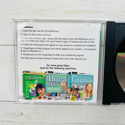 Snap! Kids American Sign Language Cd Rom Ages 4 And Up - Picture 4 of 5
