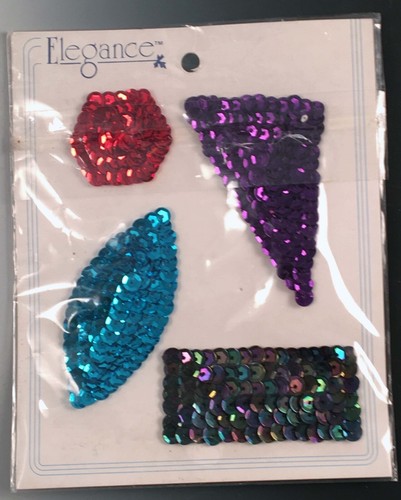 Parches de apliques de lentejuelas elegancia vintage adornos de costura lentejuelas artesanales - Imagen 2 de 2