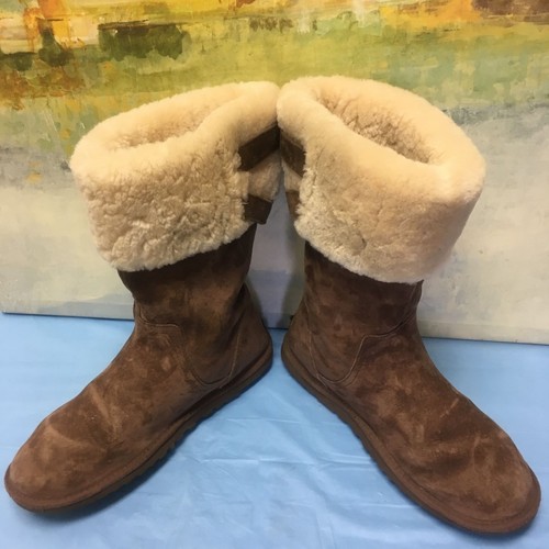 UGG 8 BECKHAM dark brown  SHEARLING CLASSIC BOOTS 1005413 - Imagen 4 de 11