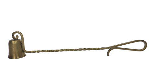 Messing Vintage Kerzenleuchter Made in Sweden langer Wirbelarm mit Wirbel oben - Bild 5 von 11