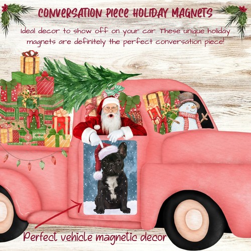 French Bulldog Large Magnet for Refrigerator and Dishwasher Christmas NWT - Picture 3 of 5