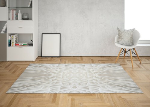 Mushroom Rug trippy Rug shroom Floor Rug beige Grey Mat psychadelic rugs - Picture 2 of 4