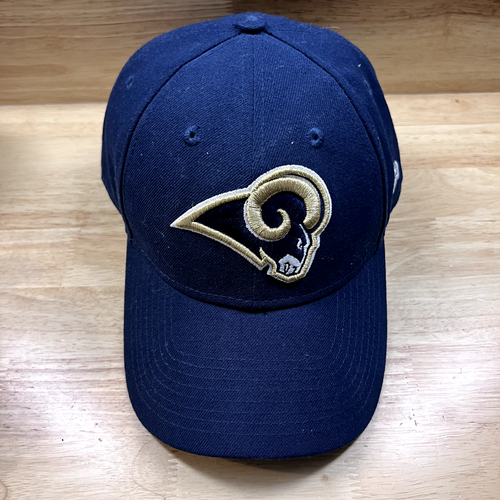 St. Louis Rams Cap Hat Blue NFL Cap Adjustable Strap Back One Size 9 Forty - Picture 4 of 9