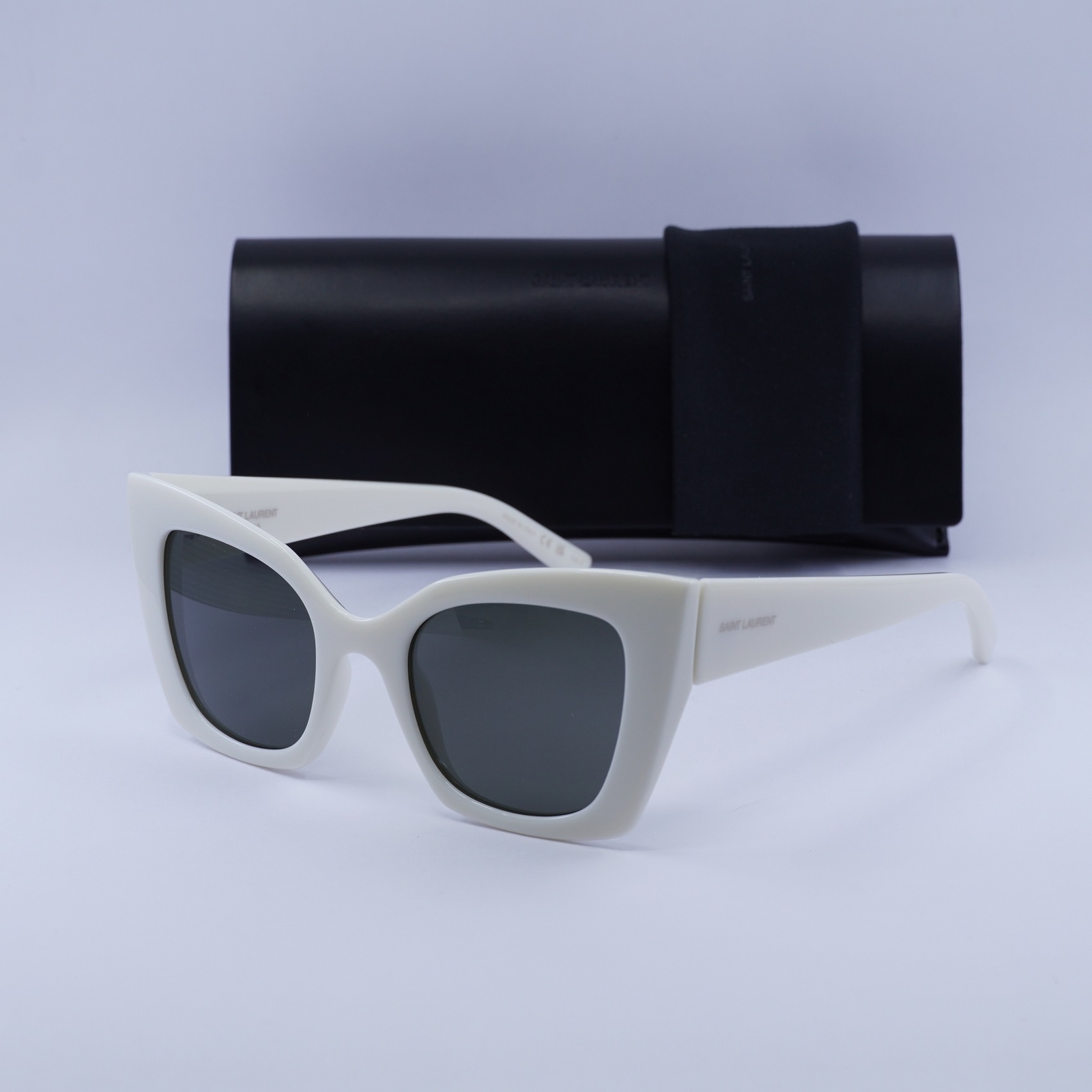 Occhiali da sole Saint Laurent SL552 009 avorio grigio 51 22 145 nuovi