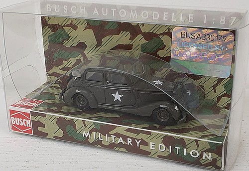 Busch NEW HO 1/87 Scale Mercedes Benz 170V Cabriolet US Army in Olive Drab - Picture 5 of 5