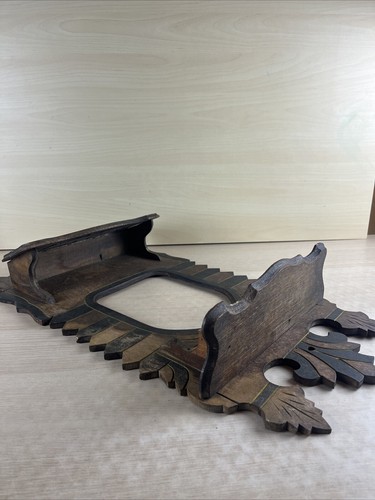 Antique Wood Shaving Mirror With Comb and Brush Shelf--- missing mirror - Picture 9 of 14