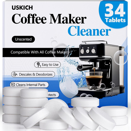 Coffee Machine Cleaner Descaler Tablets 34 Pack, Coffee Maker Cleaner for Keurig - Picture 9 of 12