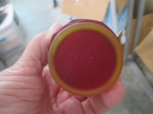 Rubinroter satinierter Glas Votivkerzenhalter von Paragon - Bild 3 von 3