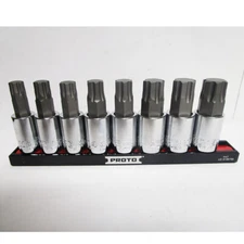 PROTO J5441R8MM 1/2" DRIVE 8PC ADVANCED HEX BIT SOCKET SET 11MM THRU 19MM