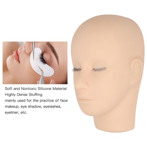 Lash Mannequin Head Soft Silicone Practice Head For Makeup Training - Picture 9 of 23