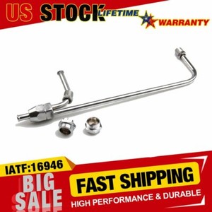 Chrome Dual Inlet Fuel Line 4150 Double Pumper For Chevy Ford SBC BBC 3//8/" hose