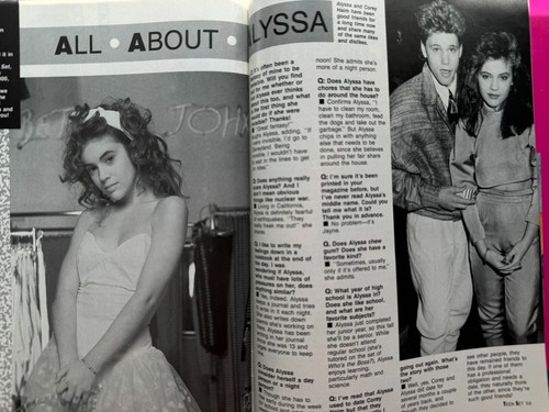TEEN SET Magazine Aug 1989 Alyssa, Depp, Chad, Haim, Debbie, Kirk MINT - Picture 15 of 18