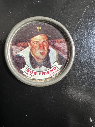 1964 Topps Baseball Coin Pin #77 Bob Friend Pittsburgh Pirates