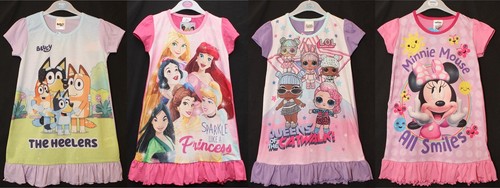 Girls Character Nighties / Short-Sleeved Nightdresses Sizes 2-12 Years - Picture 14 of 201
