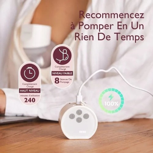 Tire Lait Électrique Main Libre, 3 Modes Flexibles, 9 Niveaux de Pompage - Imagen 2 de 14