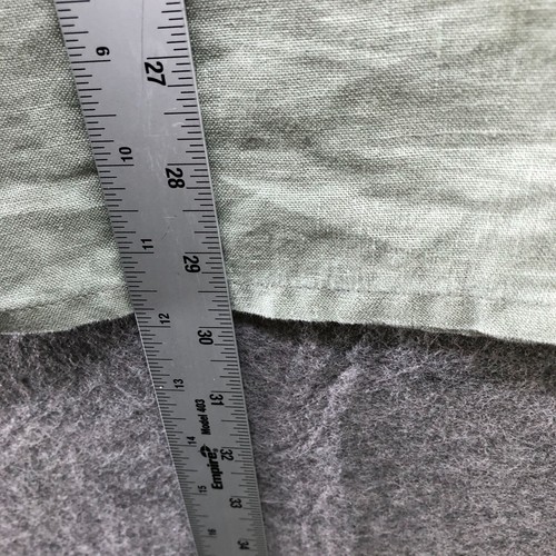 Bruno Washable Linen Shirt Mens L Sage Green Utility Short Sleeve Chest Pocket - Afbeelding 8 van 8