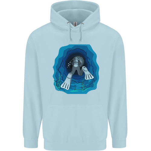 3D Scuba Diver Diving Childrens Kids Hoodie - Picture 37 of 84