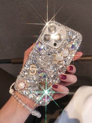 Bling Glitter Case For iPhone 16 Pro Max 15 14 13 12 11 XS XR Love Cover W/Strap - Picture 5 of 14