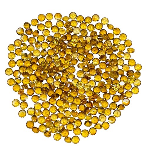VVS 25 Pcs Natural Citrine 3mm Round Diamond Cut Calibrated Loose Gemstones Lot - Picture 9 of 10