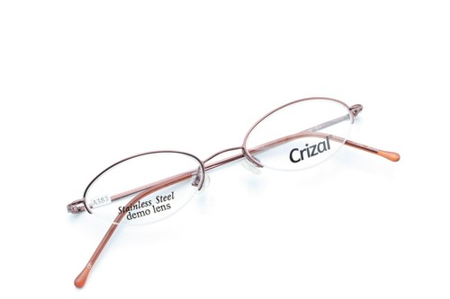 CRIZAL NAKEDEYES5 C-1 Rose 46-18-135 Half Rim Frames Stainless Steel A383 - Imagen 12 de 12