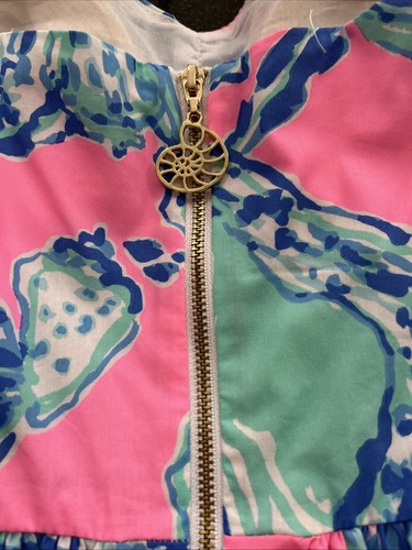 Lilly Pulitzer Dress Ardell Sweetheart   Womens Size 6 Pink, Blue,  Green Shells - Picture 7 of 8