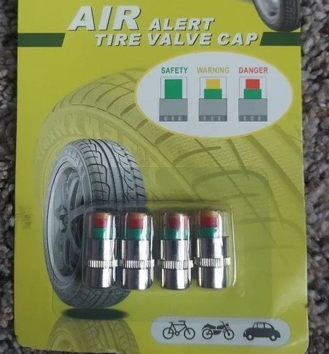 4PCS Auto Car Motorcycle Vehicle Air Alert Tire Valve Cap NEW