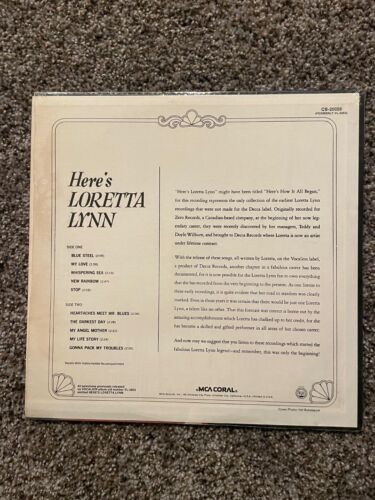 Here's Loretta Lynn LP record Coral MCA Coral CB-20056 Country 1973- EX - Picture 2 of 4