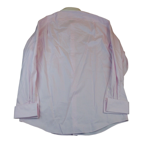 Tasso Elba Men's Pink Dress Shirt Pinstriped Long Sleeve Supima L 16 1/2 NWT - Picture 2 of 2