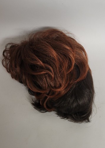 NATURAL WAVY BOB DAILY RETRO WIG TWOTONE BROWN COOPER - KANEKALON JAPAN ORIGIN - Picture 8 of 12