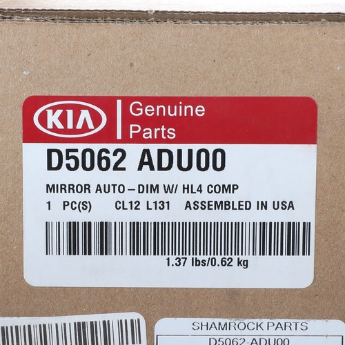Genuine Kia 2016-2020 Optima Auto Dimming Mirror w Homelink & Compass D5062ADU00 - Picture 6 of 6