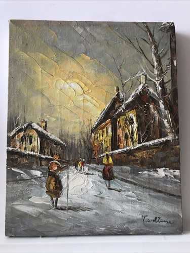 T. Weltine Oil Paintings. Original. No Frame. 10x8 - Picture 2 of 9