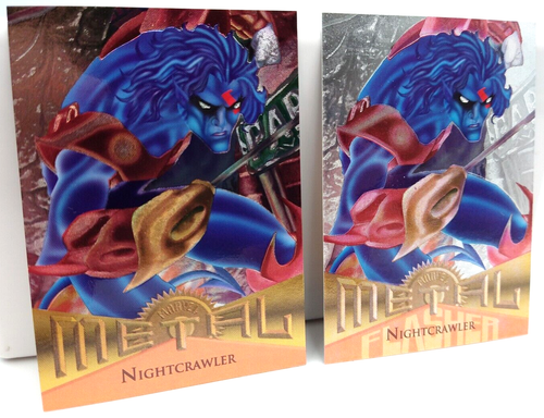 Nightcrawler 1995 Marvel Metal Base & Silver Flasher #7 Parallel Insert X-Men