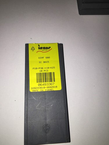 ISCAR CARBIDE INSERTS QUANTITY 10 GIMF 608 IC 9015 - Imagen 2 de 2