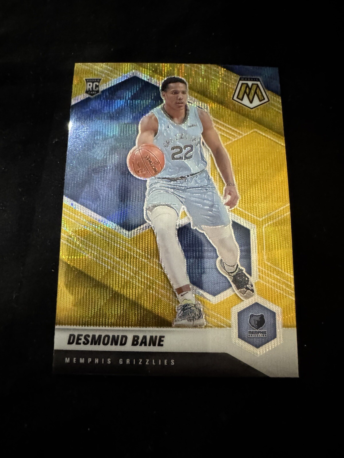 2020-21 MOSAIC BASKETBALL DESMOND BANE RC #211 GOLD WAVE PRIZM GRIZZLES MINT