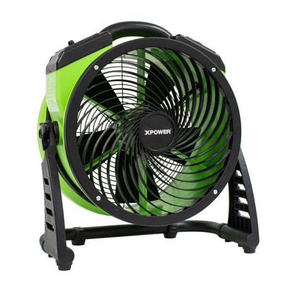 13 Diameter Multipurpose Shop Fan- Green Carpet Dryer Floor Fan XPOWER FC-200 Heavy Duty Whole Room Air Circulator Fan Blower