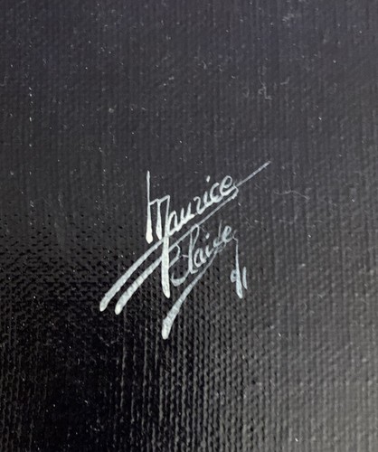 Maurice Blaise Vintage ORIGINAL Eule Vogel signiertes Gemälde auf Leinwand 20” x 16” 1991 - Bild 3 von 13