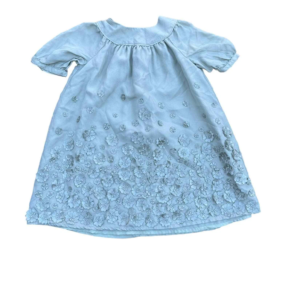 Stella McCartney For Baby Gap Dress Girls Silk Floral Short Sleeve