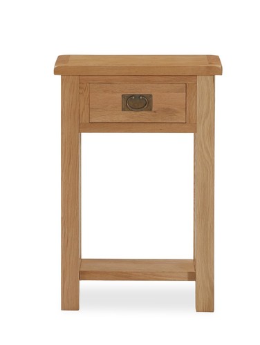 Baysdale Rustic Oak Telephone Table / Hallway Console Table / Sideboard Stand - Picture 6 of 24