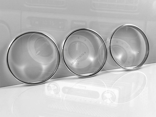 Per Toyota MR2 ZZW30 00-07 Alluminio Anello Ventilazione Anelli Cromati 3pezzi - Picture 2 of 6