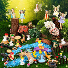 100 Pcs Fairy Garden Accessories Miniatures Figures Kit Micro Landscape Terrariu