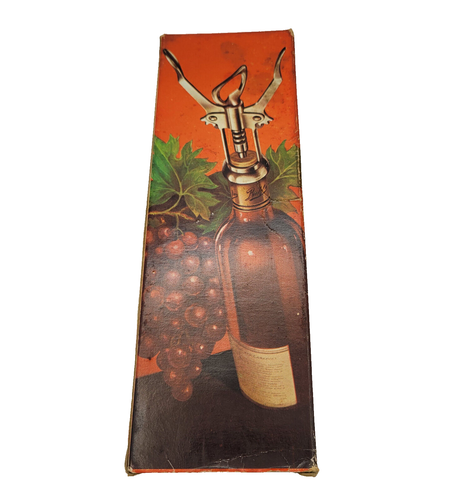 Corkscrew Vintage CAVATAPPO a Leva Bottle Opener Chromed Metal ITALY WITH BOX - Picture 9 of 12