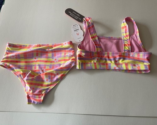 NWT Wonder Nation Girls Two piece Bikini Swimsuit UPF 50, Size M 7/8 - Picture 6 of 7