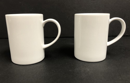 Lote de 2 tazas de café blancas Crate & Barrel 8 OZ hechas en Indonesia - Imagen 2 de 9