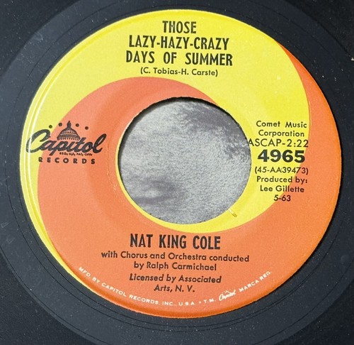 Nat King Cole In The Cool Of The Day (45, Capitol, #4965, 1963) [VG+/NM] - Bild 4 von 4