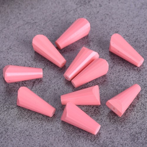 20pcs 15x8mm Drop Cone Faceted Coated Opaque Glass Loose Beads For DIY Jewelry - Picture 9 of 47