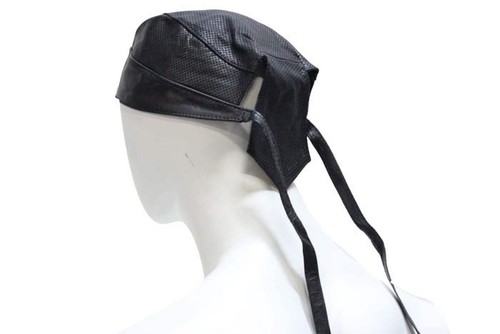 Gorra de cuero ventilado para motociclista negra, Chopper EE. UU. cuero de vaca genuino - envío gratuito - Imagen 3 de 4