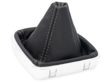 SCHALTMANSCHETTE FÜR FORD S-MAX 2007-2015 SCHALTSACK NATURLEDER NÄHT GRAU