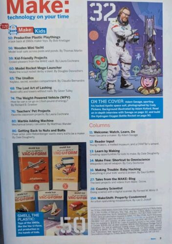 Make Magazine Nov 2009 Mythbuster Adam Savage Cover Build Hydrogen-Oxygen Rocket - Imagen 2 de 7