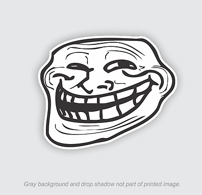 Creepy happy troll face | Photographic Print