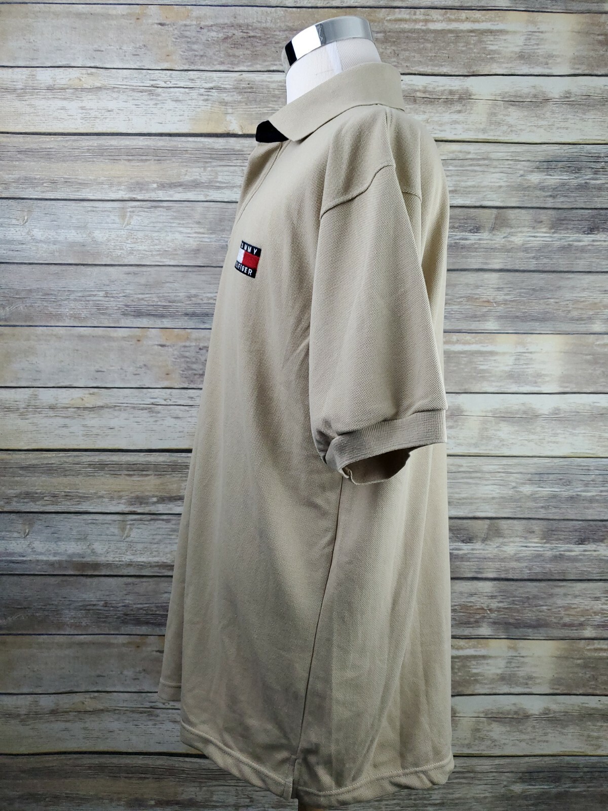 Tommy Hilfiger Vintage 90s Beige Casual Polo Shir… - image 3